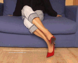 Balls under dangerous High Heel
