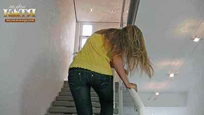 07-002 - Trampling my slave on the stairs (WMV - HQ - High Definition)