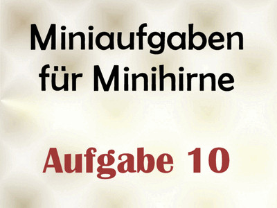 Miniaufgabe für Minihirne - Aufgabe 10