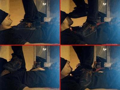 Black sneakers trample and worship Pt. 1