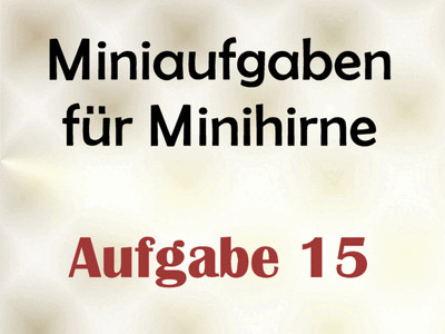 Miniaufgabe für Minihirne - Aufgabe 15