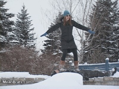 Hailey\s Human Snowboard!