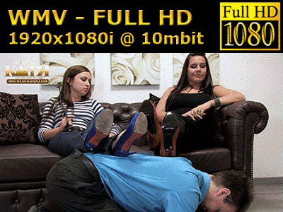 21-002 - Foot slave abused by me and Emely (WMV - FULL HD - High Definition)
