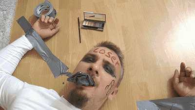 Putting makeup on the loser