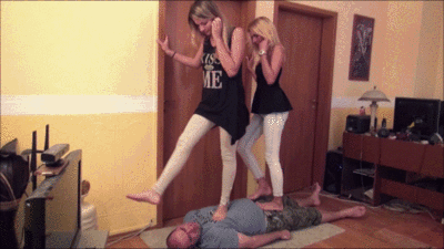 CECILIA And NATALIE - BRUTAL Trampling And Facestanding
