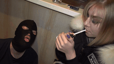 ANGELINA - Wider your mouth, idiot! - Smoking and human ashtray (HD)