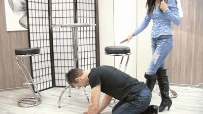 Stellina and her foot stool (SD Video)