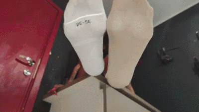 Worship my feet wrapped in socks.