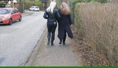 Crawl behind mom and daughter and suffer!!