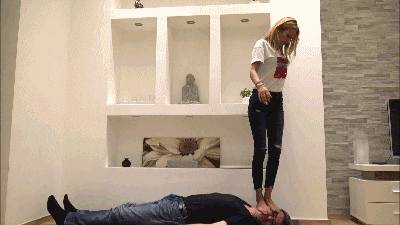 CECILIA - I want to flatten your face! - BRUTAL face trampling, face kicking and face standing NON STOP