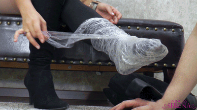 Disgusting foot sweat as a gift for my slave