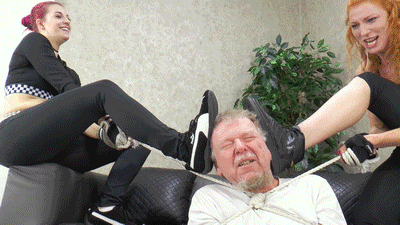 Extremely brutal foot domination