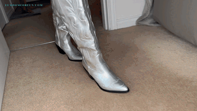 Ebony Goddess Nyx - Cowboy Boot Trampling (1080p MP4)
