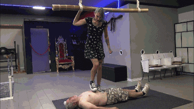 LILLI BAYLE - Destroying the human carpet - PART 1: BRUTAL trampling in sneakers, dick stomping, sne
