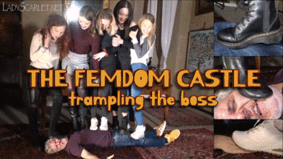 LADY SCARLET - THE FEMDOM CASTLE - TRAMPLING THE BOSS hd