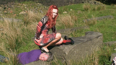 Sophie Head Squatting In A Pair Of Flats