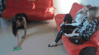 NICOLE and ANGELINA - Lick our feet and eat our socks - Footdom and blackmail (wmv)