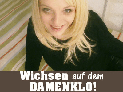 Wichsen auf dem Damenklo!